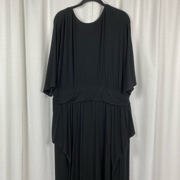 Kiyonna Black Indie Flair Knit Maxi Dress Sz 3X - Picture 12 of 16
